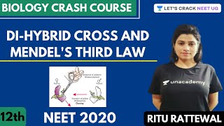 DiHybrid Cross and Mendels Third Law  Biology Crash Course  Class 12th  NEET Biology [upl. by Nojram]