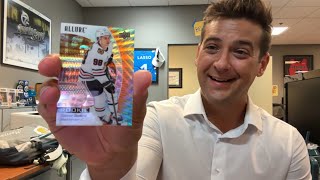 Box break 202324 Upper Deck Allure hockey cards scores a Connor Bedard orange slice rookie card [upl. by Lemmie]