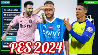 💥 INCRÍVEL 🔥 NOVO PES PPSSPP 2024 COM BRASILEIRÃO EUROPEU  LIGA SAUDITA COM NARRAÇÃO BRASILEIRA [upl. by Jackquelin]