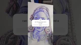 ballpoint drawing on paper viralvideo portraitart art youtubeshorts drawing [upl. by Mellar470]