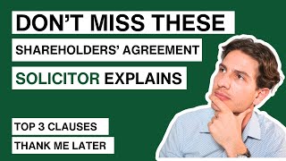 What Should a Shareholders Agreement Include  Avoid Legal Issues [upl. by Ifill]