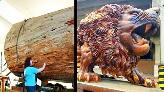 Expert Woodworkers Carving Amazing Things Out Of Huge Logs [upl. by Arul905]