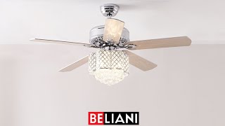 BELIANI  Ceiling Fan HUAI Silver [upl. by Imyaj]