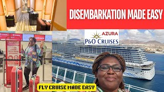 DISEMBARKATION PROCESS MADE EASY l PampO Azura Cruise Disembarkation And Flight  Tenerife To Gatwick [upl. by Lindly201]