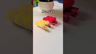 Hair clip decorate idea❤️💛 diy hairclshorts youshorts craft handmadetrending [upl. by Kisor]