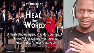 DIMASH REACTION  Heal the World by Dimash Qudaibergen PDomingo Jr EMiklósa ENechayeva [upl. by Riehl]