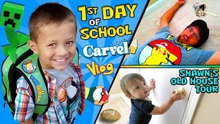 CHASES 1st Day of SCHOOL  Shawns Old House Tour w Carvel Ice Cream FUNnel Vision Vlog [upl. by Teria]