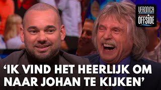 Wesley Sneijder Ik vind het heerlijk om naar Johan Derksen te kijken  VERONICA OFFSIDE [upl. by Lezned136]