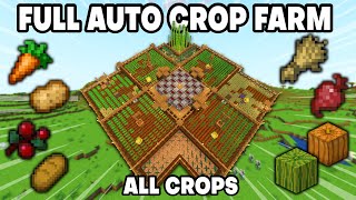 Minecraft Villager Auto Crop Farm  ALL CROPS Wheat Carrot Potatoes Beetroot Berries Melons [upl. by Aznecniv194]