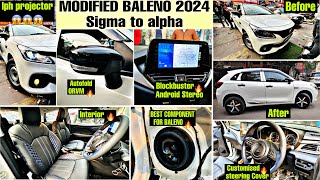 Modified baleno sigma 🔥 Baleno 2024 base to top modification 🔥 Baleno Nexa genuine Accessories✅ [upl. by Renba]