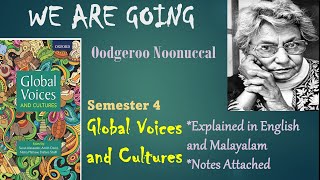 We are Goingby Oodgeroo Noonuccal Global Voices and CulturesSem 4Summary in English amp Malayalam [upl. by Yoc]