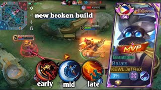 THIS NEW META BARATS  NEW BROKEN BUILD IS TOTALLY OP  TOP PH BARATS GAMEPLAY  MLBB🦖 [upl. by Akcire]