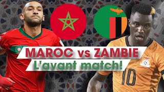 MAROC vs ZAMBIE CAN 2024 AVANT MATCH [upl. by Yknarf154]