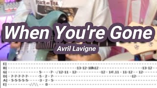 When Youre Gone ©Avril Lavigne 【Guitar Cover】with TABS [upl. by Tuneberg]