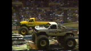 TNT Monster Truck Challenge 1990 Race 1 Memphis Tuff Trax [upl. by Wayland]