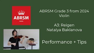 Reigen A3  ABRSM Grade 3 Violin 2024  Performance and Tips [upl. by Farlee]