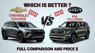 All new 2024 Chevrolet Traverse vs 2024 Kia Telluride [upl. by Elorac470]