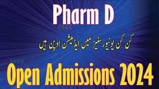 Pharm D Admissions 2024 D Pharm Admissions 2024  Eligibility  Fee Structure  Admission 2024 [upl. by Mirna]