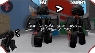 HOW TO BE SKINNY  THIN IN MURDER MYSTERY 2 WITH A BLOCKY AVATAR 2024 WORKS 100 😳 mm2 [upl. by Ernestine]