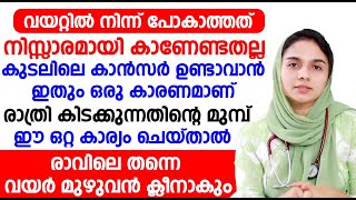 രാത്രി ഈ ഒറ്റ കാര്യം ചെയ്താൽ രാവിലെ വയർ മുഴുവൻ ക്ലീനാകും  vayattil ninnum pokan malayalam [upl. by Dorcia]