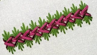 Super Easy amp Cute Simple Border Line Stitch For BeginnersAttractive Border DesignHand Embroidery [upl. by Budwig]