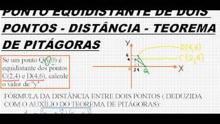 Distância entre dois 2 pontos Equidistância entre pontos equidistantes de outros dois 2 Geometria [upl. by Nevetse]