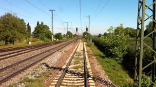 HD720cam  Führerstandsmitfahrt  Basel  alte Rheintalbahn  Müllheim  Freiburg [upl. by Ylesara]