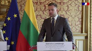 Conférence de Presse de Catherine Colonna et des MAE des pays baltes Estonie Lettonie Lituanie [upl. by Appleby]