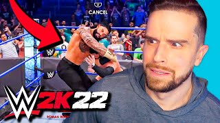 WWE 2K22 FULL MATCH GAMEPLAY Roman Reigns vs Finn Balor [upl. by Adnirb]