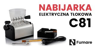 NABIJARKA TŁOKOWA ELEKTRYCZNA DO GILZ PAPIEROSOWYCH MODEL C81 [upl. by Iphagenia697]