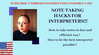 MIT Note Taking Secrets Tips Methods For Consecutive Interpreting 4 [upl. by Aneba728]