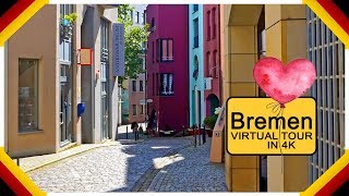 Spaziergang vom Bremer Marktplatz zum Schnoor und durch die Wallanlagen  Bremen Virtual Tour in 4K [upl. by Thursby]