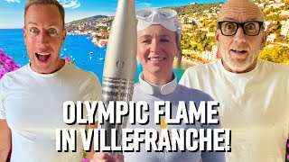 Olympic Flame Arrives In VILLEFRANCHE 🇫🇷🔥 [upl. by Ikik735]