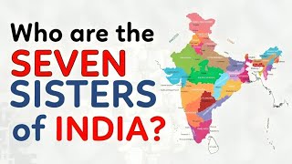 7 sister of India  Seven Sister states of india and their Capital  Trick video  India map [upl. by Ertnom]