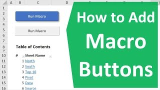 How to Create Macro Buttons in Excel Worksheets [upl. by Daub]