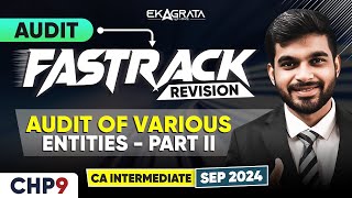 Audit Revision for CA Intermediate 2024  Ch9 Audit of Various Entities2  By CA Aakash Pednekar [upl. by Sheldon150]