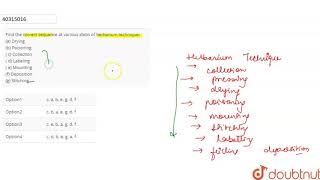 Find the correct sequence at various steps of herbarium techniquea Drying b Poisoning [upl. by Bertero]