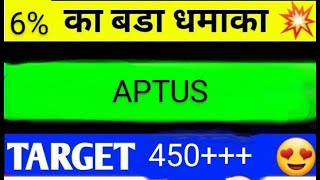 APTUS SHARE LATEST NEWS TODAYAPTUS SHARE ANALYSISAPTUS SHARE TARGETAPTUS SHARR LATEST NEWS [upl. by Driskill800]