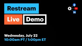 Restream Tutorial How to Use Restream — Product Demo 3 [upl. by Kolb]