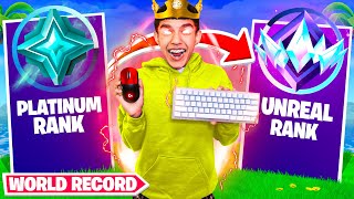 PLATINUM to UNREAL 8 Hour Solo Speedrun In OG Fortnite World Record [upl. by Laeira]