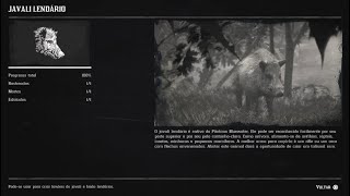 RED DEAD REDEMPTION 2 COMPÊNDIO ANIMAIS  JAVALI LENDÁRIO 168178 [upl. by Dahlstrom876]