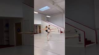 Ballet Class Grand sissonne tombé in combination with temps glissé Vaganova Technique in Californ [upl. by Kristo]