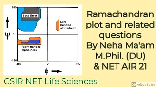 Ramachandran plot and related questions CSIRNETLifeSciences Nehamaam [upl. by Candi]