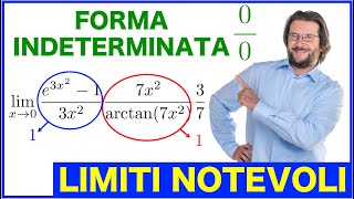 Forma indeterminata 00 e limiti notevoli esercizio completo [upl. by Nonarb]