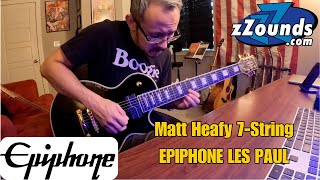 Epiphone Matt Heafy Les Paul 7String  Review amp PlayThrough [upl. by Annayt]