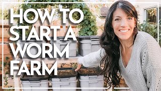 HOW TO START A WORM FARM  DIY Worm Farm  Worm Farm Setup  Hey Its a Good Life [upl. by Eliseo]