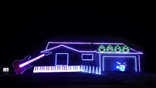 Amazing and Hilarious Christmas Light Show  Christmas Can Can [upl. by Aleetha79]