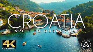 CROATIA IN 4K  SPLIT TO DUBROVNIK DRONE FOOTAGE ULTRA HD  Beautiful Scenery Footage UHD [upl. by Retepnhoj]