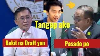 Senator Bong Go to John Amores  Bakit na Draft yan sa PBA anong batayan or criteria ng GAB [upl. by Flaherty615]