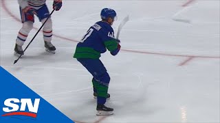 Elias Pettersson Tips In First Goal Of Season To End FiveGame Pointless Streak [upl. by Kcirrad]